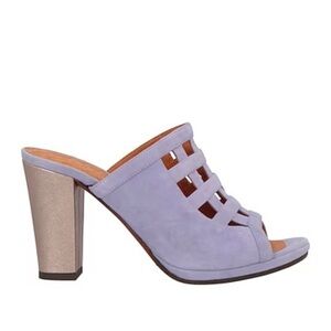 nib CHIE MIHARA Suede Mule Sandals with Block Heel in Lavender – Size 6